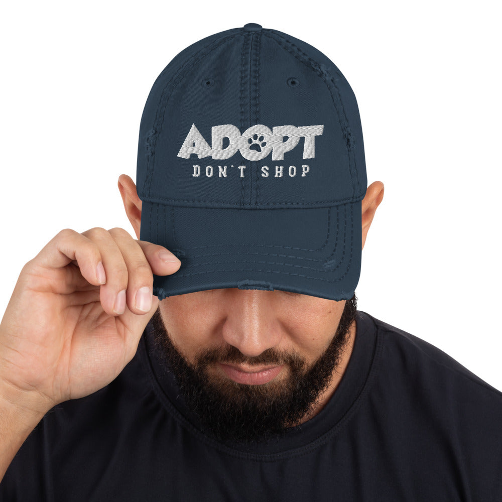 Trail Dogs – Adopt Don't Shop (Distressed Dad Hat)